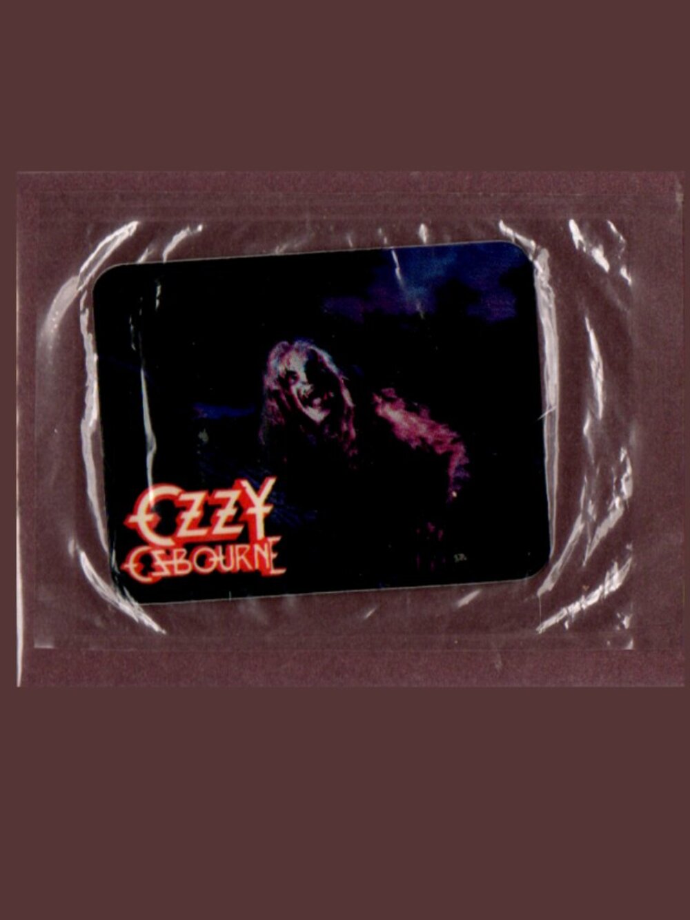 Hostess 1985 Rip Into Rock Mini Sticker Card Ozzy Osbourne Sealed
